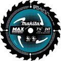 Makita Makita Carbide-Tipped Max Effcy Ultra-Thin Kerf Circular Saw Blade, Framing, 7-1/4inDia, 24 TPI B-61656